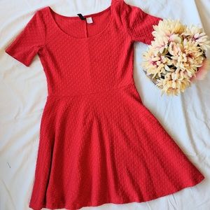 Divided coral red dress sz  12
